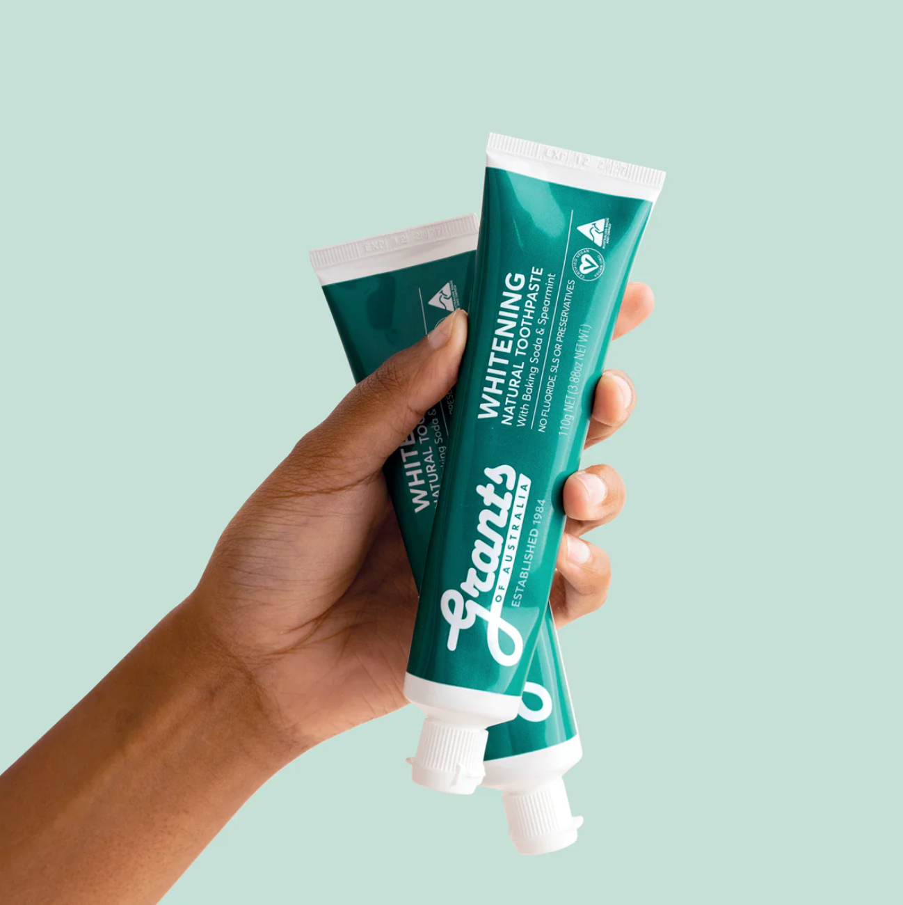 Grants Whitening with Spearmint Natural Toothpaste (Fluoride Free) 110g