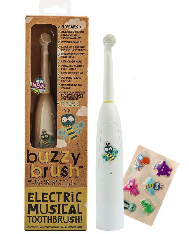 Jack n Jill Buzzy Kids Electric Musical Toothbrush Buzzy Brush (3+ yrs)