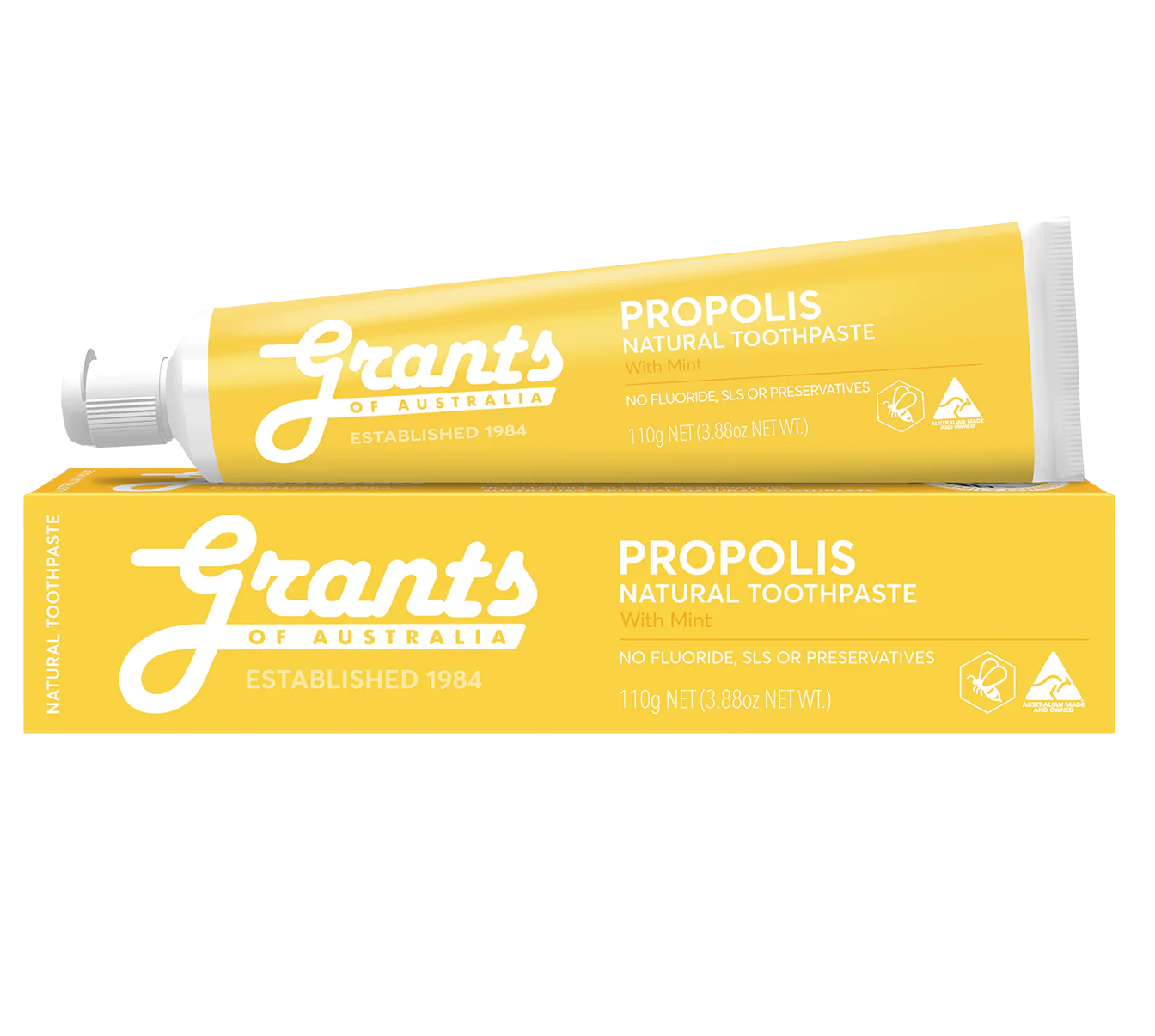 Grants Natural Toothpaste PROPOLIS (Fluoride Free) 110g
