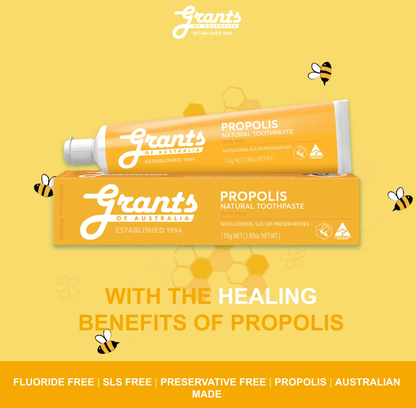 Grants Natural Toothpaste PROPOLIS (Fluoride Free) 110g
