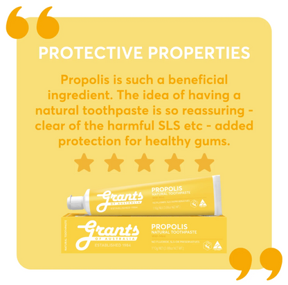 Grants Natural Toothpaste PROPOLIS (Fluoride Free) 110g
