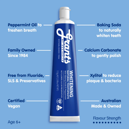 Grants Natural Toothpaste WHITENING (Fluoride Free) 110g
