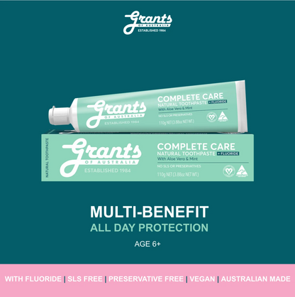 Grants Complete Care with Fluoride Natural Toothpaste 110g