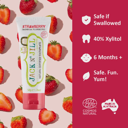 Jack n Jill Natural Toothpaste - Strawberry